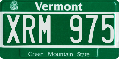 VT license plate XRM975