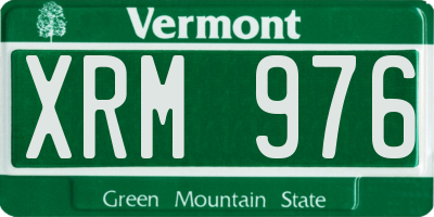 VT license plate XRM976