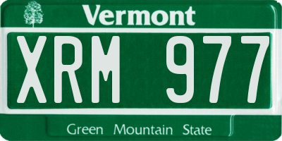 VT license plate XRM977