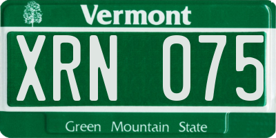 VT license plate XRN075