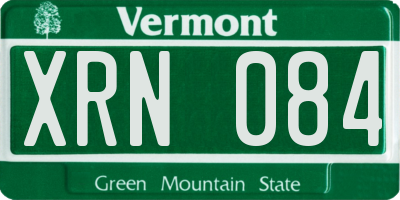 VT license plate XRN084