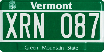 VT license plate XRN087