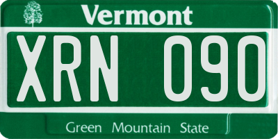 VT license plate XRN090