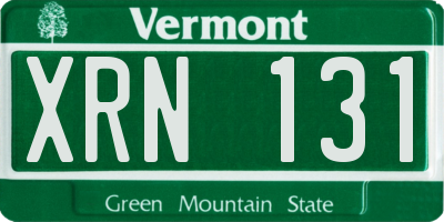 VT license plate XRN131
