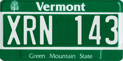 VT license plate XRN143