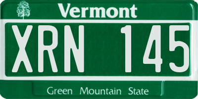 VT license plate XRN145