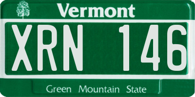 VT license plate XRN146