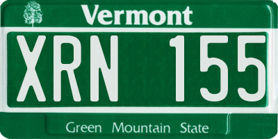 VT license plate XRN155