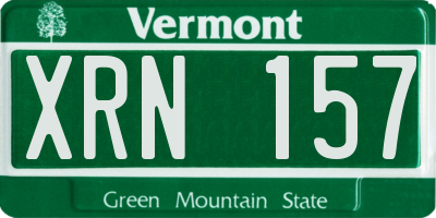 VT license plate XRN157