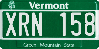 VT license plate XRN158