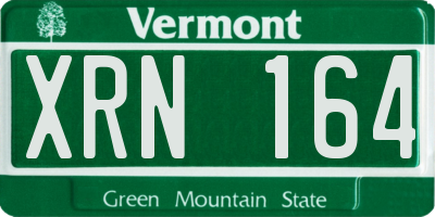 VT license plate XRN164