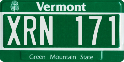 VT license plate XRN171