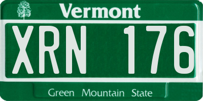 VT license plate XRN176