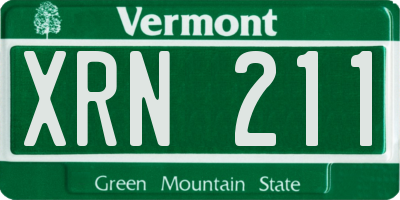 VT license plate XRN211