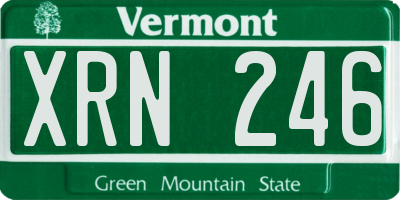 VT license plate XRN246