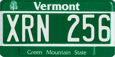 VT license plate XRN256