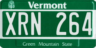 VT license plate XRN264