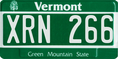 VT license plate XRN266