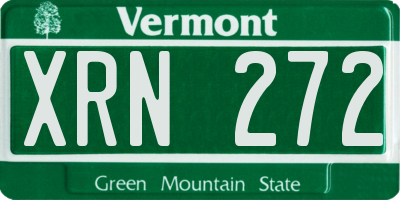 VT license plate XRN272