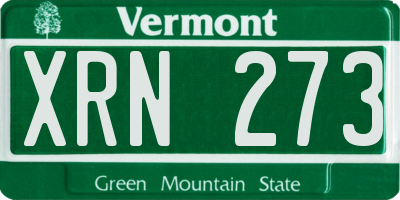 VT license plate XRN273