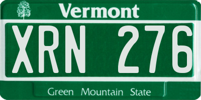 VT license plate XRN276