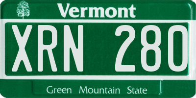 VT license plate XRN280