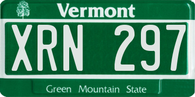 VT license plate XRN297