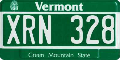 VT license plate XRN328