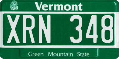 VT license plate XRN348