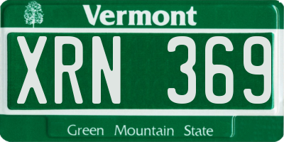 VT license plate XRN369