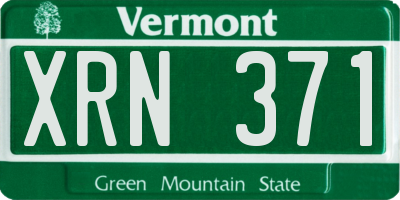 VT license plate XRN371