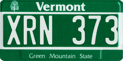 VT license plate XRN373