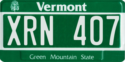 VT license plate XRN407