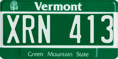 VT license plate XRN413