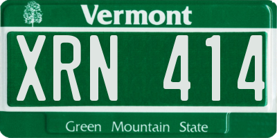 VT license plate XRN414