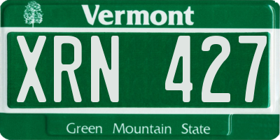 VT license plate XRN427