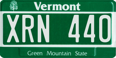 VT license plate XRN440