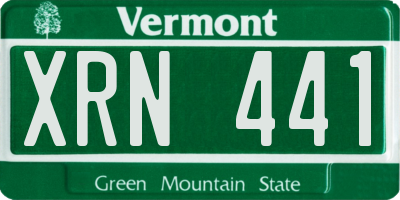 VT license plate XRN441