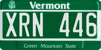 VT license plate XRN446