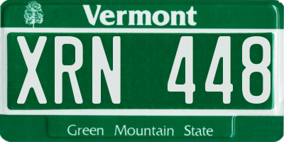 VT license plate XRN448