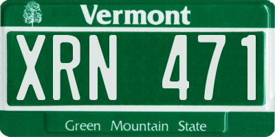 VT license plate XRN471