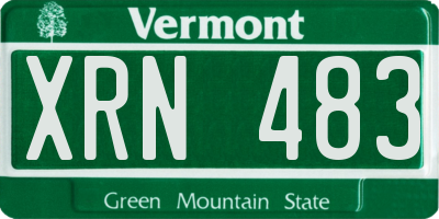 VT license plate XRN483