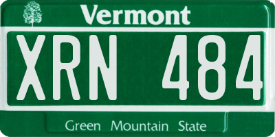 VT license plate XRN484