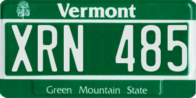 VT license plate XRN485