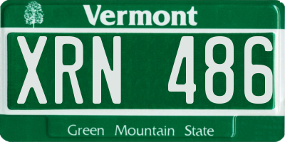 VT license plate XRN486