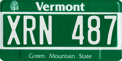VT license plate XRN487