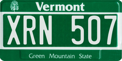 VT license plate XRN507