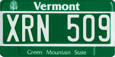 VT license plate XRN509