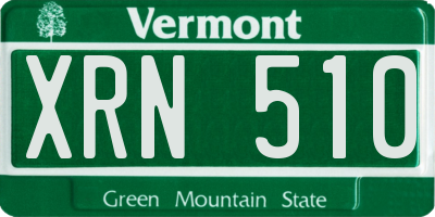 VT license plate XRN510