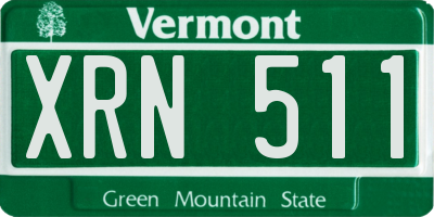 VT license plate XRN511
